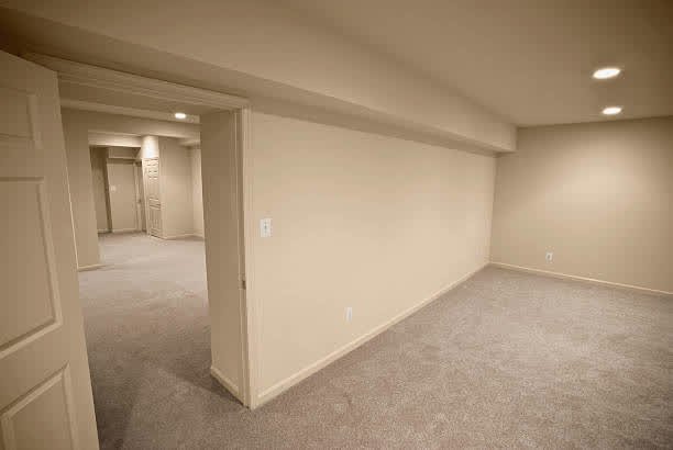 Freshly painted basement space 4