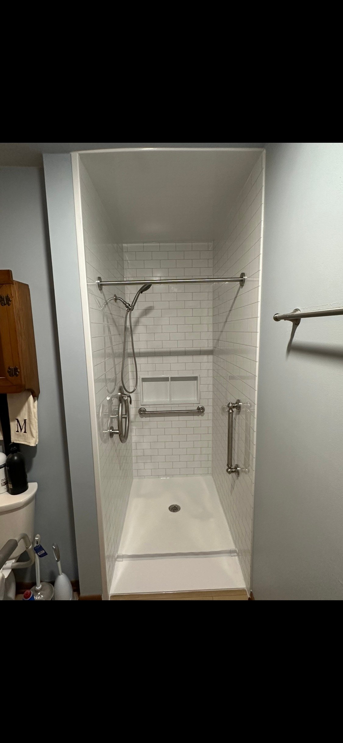Modern bathroom design with walk-in shower in Janesville WI