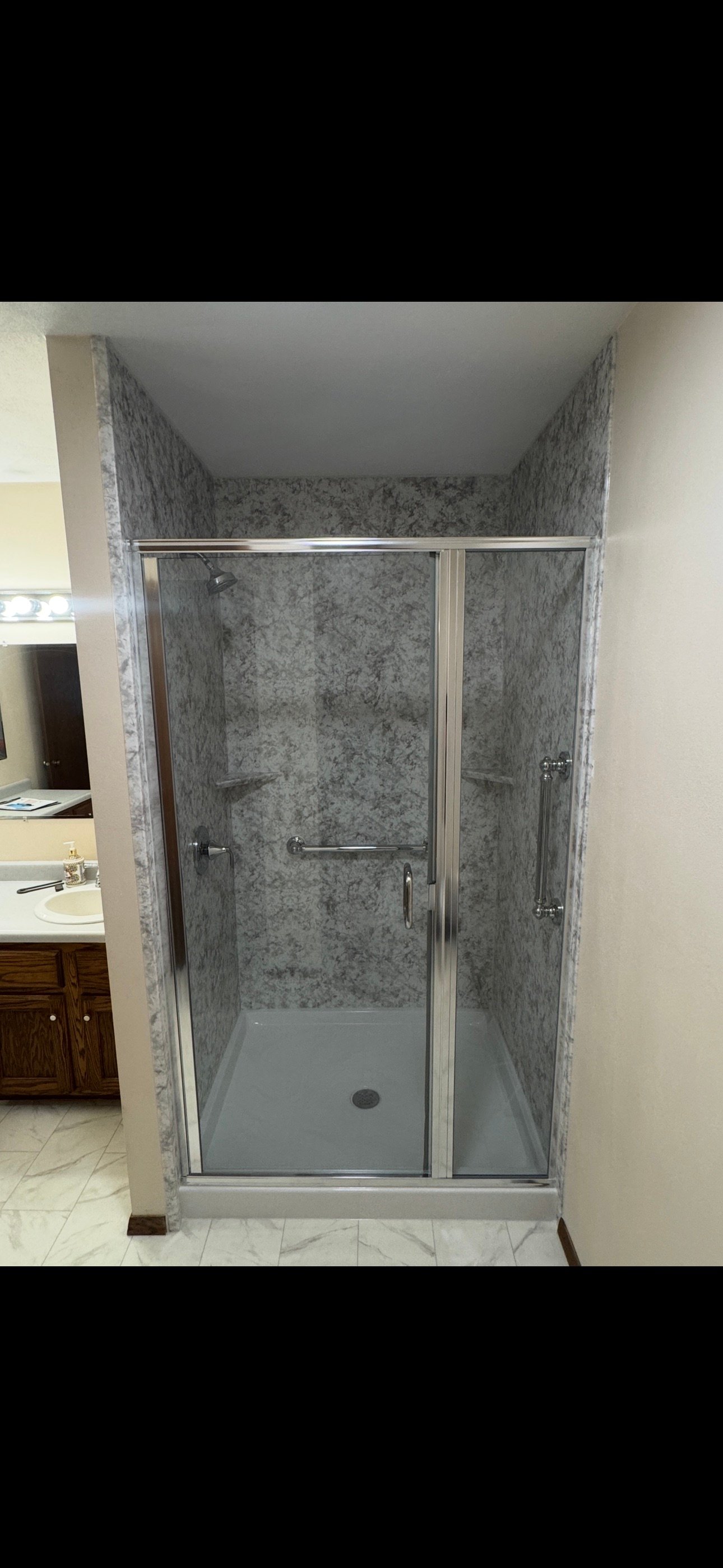 Bathroom tile installation and vanity update in Milton WI